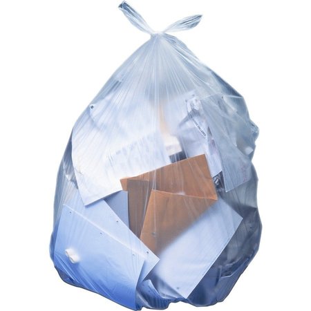 HERITAGE 23 gal Trash Bags, 0.90 mil (23 Micron), Clear, 10 PK HERH6045TCR01